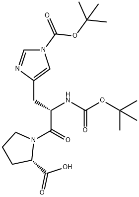 Boc-His(Boc)-Pro-OH Struktur