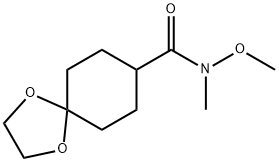 N-Methoxy-N-Methyl-1,4-dioxaspiro[4.5]decane-8-carboxaMide Struktur