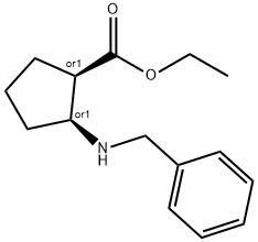 cis-ethyl 2-(benzylaMino)cyclopentanecarboxylate Struktur