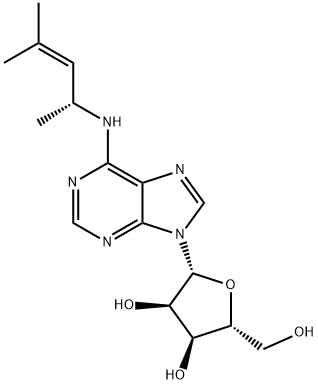 Adenosine, N-(1,3-dimethyl-2-butenyl)-, (R)- Struktur