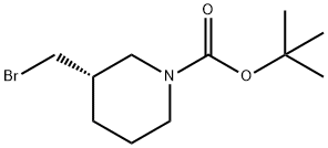 (S)-tert-Butyl 3-(bromomethyl)piperidine-1-carboxylate
 Struktur