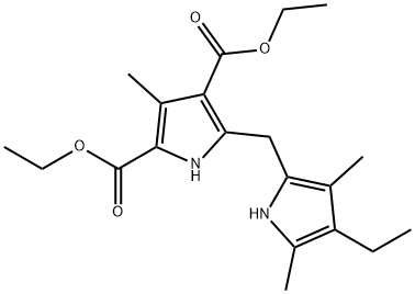 5-[(4-Ethyl-3,5-dimethyl-1H-pyrrol-2-yl)methyl]-3-methyl-1H-pyrrole-2,4-dicarboxylic acid diethyl ester Struktur