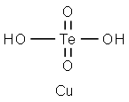 copper(2+) tellurium tetraoxide  Struktur