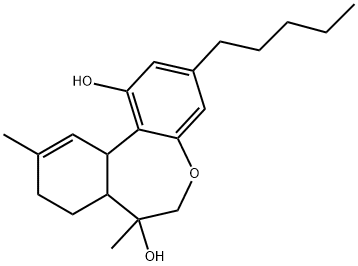 3-pentyl-6,7,7a,8,9,11a-hexahydro-1,7-dihydroxy-7,10-dimethyldibenzo(b,d)oxepin Struktur