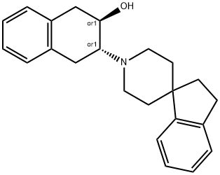 1'-(2-hydroxy-1,2,3,4-tetrahydronaphth-3-yl)spiro(1H-indene-1,4'-piperidine) Struktur