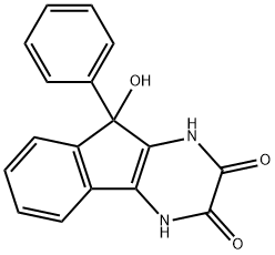 1H-Indeno[1,2-b]pyrazine-2,3-dione,  4,9-dihydro-9-hydroxy-9-phenyl- Struktur