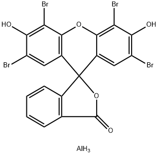 dialuminium tris[2-(2,4,5,7-tetrabromo-6-oxido-3-oxoxanthen-9-yl)benzoate] Struktur