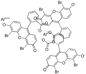 dialuminium tris[2-(4,5-dibromo-6-oxido-3-oxoxanthen-9-yl)]benzoate Struktur