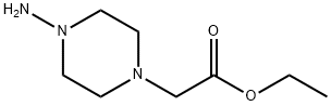 1-Piperazineaceticacid,4-amino-,ethylester(9CI) Struktur