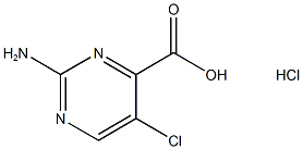 2-Amino-5-chloropyrimidine-4-carboxylic acid hydrochloride Struktur