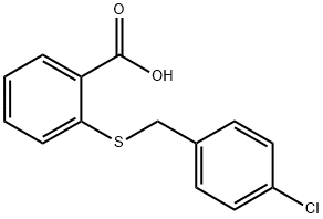 2-[(4-CHLOROBENZYL)SULFANYL]BENZENECARBOXYLIC ACID Struktur