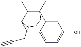 1,2,3,4,5,6-Hexahydro-6,11-dimethyl-3-(2-propynyl)-2,6-methano-3-benzazocin-8-ol Struktur