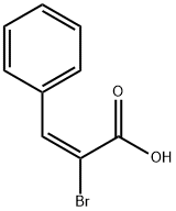 (E)-2-Bromo-3-phenyl-2-propen-1-oic acid Struktur