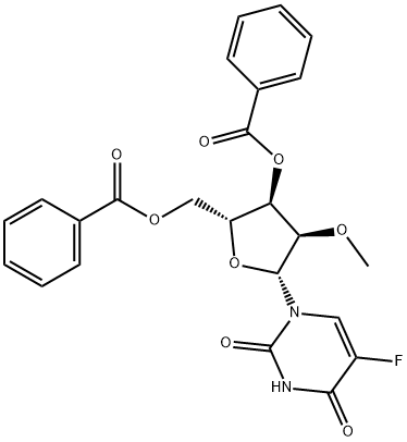 3',5'-DI-O-BENZOYL-5-FLUORO-2'-O-METHYLURIDINE Struktur