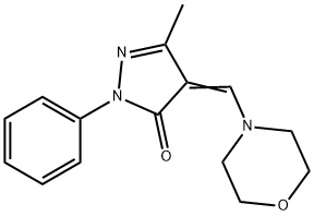 3-Methyl-4-(morpholinomethylene)-1-phenyl-2-pyrazolin-5-one Struktur