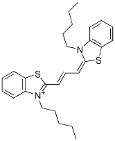 3,3'-dipentylthiacarbocyanine Struktur