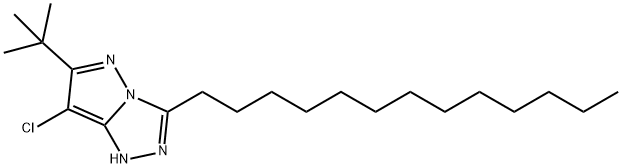 6-tert.-Butyl-7-chlor-3-tridecyl-1-H-pyrazol[5,1-c]-[1,2,4-triazol Struktur