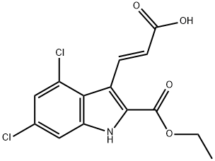 ETHYL 3-(2-CARBOXY-VINYL)-4,6-DICHLORO-1H-INDOLE-2-CARBOXYLATE Struktur