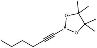 2-(Hex-1-yn-1-yl)-4,4,5,5-tetramethyl-1,3,2-dioxaborolane Struktur