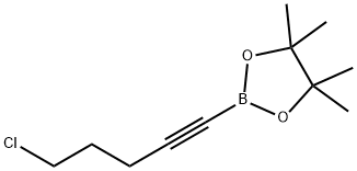 2-(5-CHLOROPENT-1-YNYL)-4,4,5,5-TETRAMETHYL-(1,3,2) DIOXABOROLANE Struktur