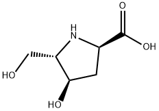 D-Proline, 4-hydroxy-5-(hydroxymethyl)-, (4R,5S)- (9CI) Struktur