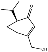 Bicyclo[3.1.0]hex-3-en-2-one, 4-(hydroxymethyl)-1-(1-methylethyl)-, (1R)- (9CI) Struktur