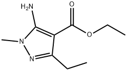 1H-Pyrazole-4-carboxylicacid,5-amino-3-ethyl-1-methyl-,ethylester(9CI) Struktur