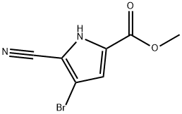 Methyl 4-bromo-5-cyano-1H-pyrrole-2-carboxylate Struktur