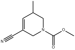 1(2H)-Pyridinecarboxylic  acid,  5-cyano-3,6-dihydro-3-methyl-,  methyl  ester Struktur