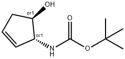 Carbamic acid, [(1R,5R)-5-hydroxy-2-cyclopenten-1-yl]-, 1,1-dimethylethyl Struktur