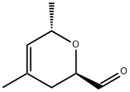 2H-Pyran-2-carboxaldehyde, 3,6-dihydro-4,6-dimethyl-, trans- (9CI) Struktur