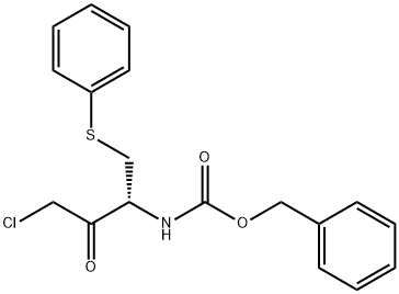 (R)-Phenylmethyl [3-chloro-2-oxo-1-[(phenylthio)methyl]-propyl]carbamate Struktur