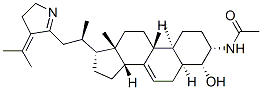 N-[(3S,4R,5S,9R,10R,13S,14R,17R)-4-hydroxy-10,13-dimethyl-17-[(2R)-1-( 3-propan-2-ylidene-4,5-dihydropyrrol-2-yl)propan-2-yl]-2,3,4,5,6,9,11, 12,14,15,16,17-dodecahydro-1H-cyclopenta[a]phenanthren-3-yl]acetamide Struktur