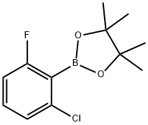 2-(2-Chloro-6-fluorophenyl)-4,4,5,5-tetramethyl-1,3,2-dioxaborolane Struktur