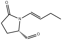 2-Pyrrolidinecarboxaldehyde,1-(1-butenyl)-5-oxo-,[S-(E)]-(9CI) Struktur