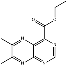 6,7-Dimethyl-4-pteridinecarboxylic acid ethyl ester Struktur