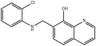 7-((2-CHLOROPHENYLAMINO)METHYL)QUINOLIN-8-OL Struktur