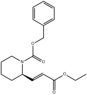 [R-(E)]-2-(3-Ethoxy-3-oxo-1-propenyl)-1-piperidinecarboxylic Acid Phenylmethyl Ester Struktur