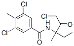 3,5-dichloro-N-(1-chloro-3-methyl-2-oxo-pentan-3-yl)-4-methyl-benzamide Struktur