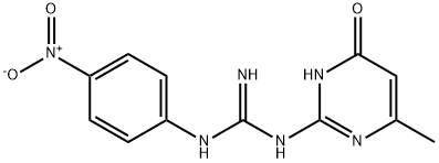 1-(4-Hydroxy-6-methyl-2-pyrimidinyl)-3-(p-nitrophenyl)guanidine Struktur