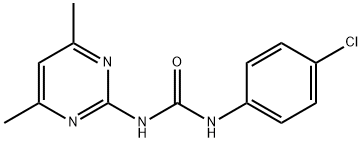 1-(4,6-Dimethylpyrimidine-2-yl)-3-(4-chlorophenyl)urea Struktur