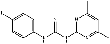 1-(4,6-Dimethyl-2-pyrimidinyl)-3-(p-iodophenyl)guanidine Struktur