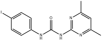 1-(4,6-Dimethyl-2-pyrimidinyl)-3-(p-iodophenyl)urea Struktur