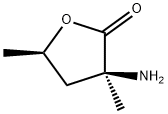 2(3H)-Furanone,3-aminodihydro-3,5-dimethyl-,(3S-trans)-(9CI) Struktur