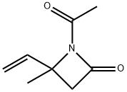 2-Azetidinone, 1-acetyl-4-ethenyl-4-methyl- (9CI) Struktur