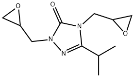 2,4-bis(oxiran-2-ylmethyl)-5-propan-2-yl-1,2,4-triazol-3-one Struktur