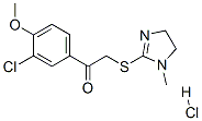 1-(3-chloro-4-methoxy-phenyl)-2-[(1-methyl-4,5-dihydroimidazol-2-yl)su lfanyl]ethanone hydrochloride Struktur