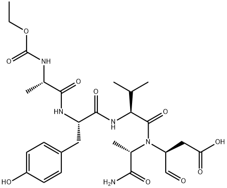 ETHOXYCARBONYL-ALA-TYR-VAL-ALA-ASP-ALDEHYDE (PSEUDO ACID) Struktur