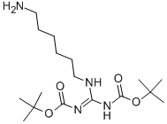 MONO-6-N-DIBOC-GUANYL-1,6-HEXADIAMINE Struktur