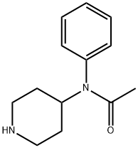 N-phenyl-N-4-piperidinylacetamide Struktur